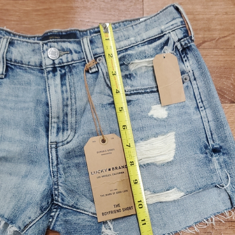 Lucky Brand Light Blue Distressed Jean Shorts - Picture 5 of 9